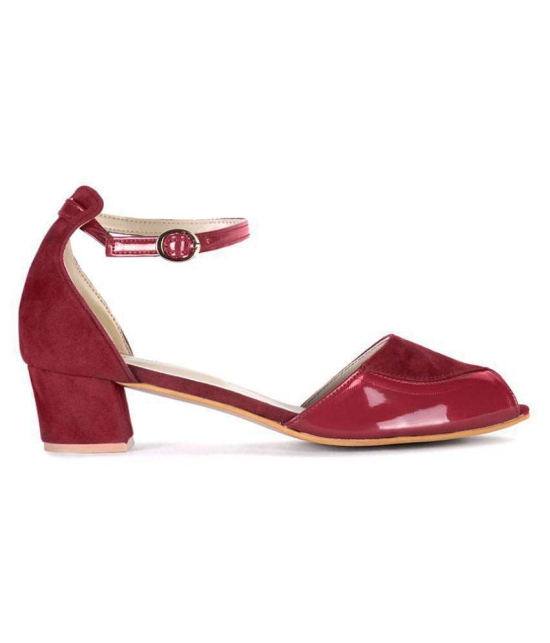 MARC LOIRE - Maroon Women's Sandal Heels - None