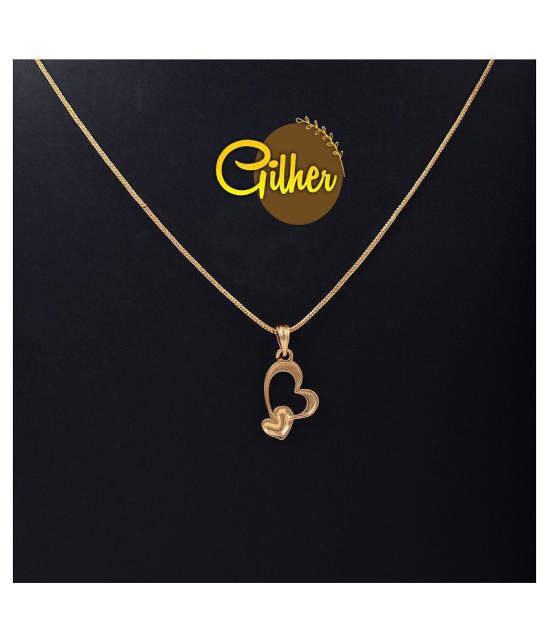 gilher - Golden Pendant ( Pack of 1 ) - Golden