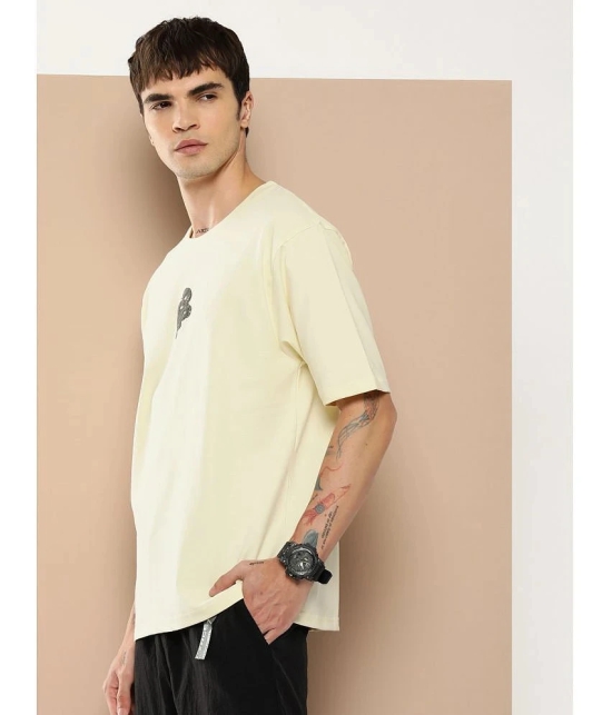 Difference of Opinion Cotton Oversized Fit Printed Half Sleeves Mens T-Shirt - Off White ( Pack of 1 ) - None