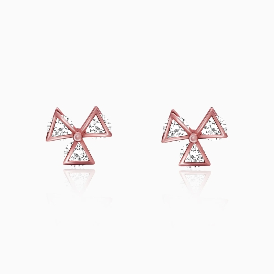 Rose Gold Mini Windmill Earrings