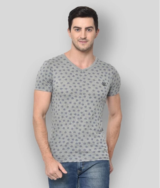 Vimal Jonney Cotton Blend Grey Printed T-Shirt - None