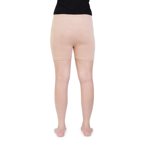 Women Plain Seamless Cycling Shorts - Skin