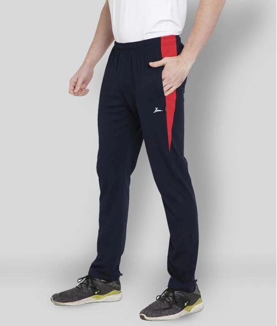 Zeffit - Navy Blue Cotton Blend Mens Sports Trackpants ( Pack of 1 ) - 2XL