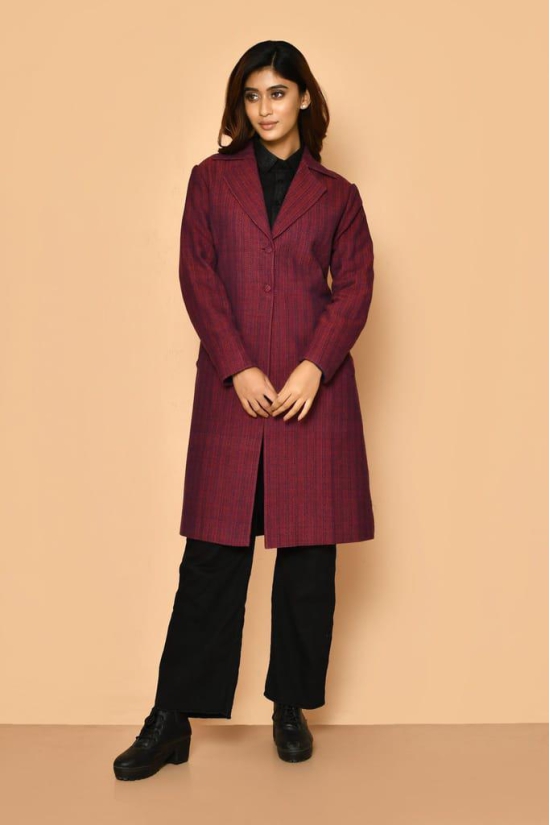 Mrinal handloom cotton trench coat jacket for women