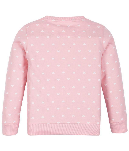 Plum Tree Girls Dream Big print Round neck Pullover Sweatshirt- Pink - None