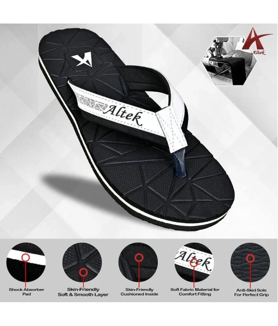 Altek Black Mens Thong Flip Flop - None