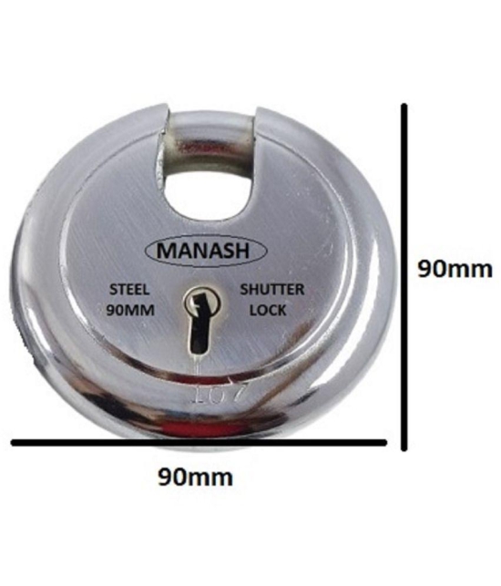 ONMAX Heavy Steel Regular Shutter Lock 90mm for Shutter, Home, Shop and Room (SRSL90)