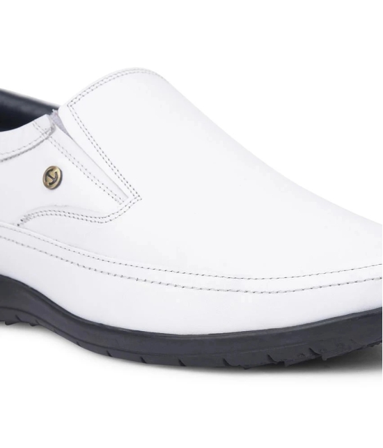 Liberty White Mens Slip On Formal Shoes - None