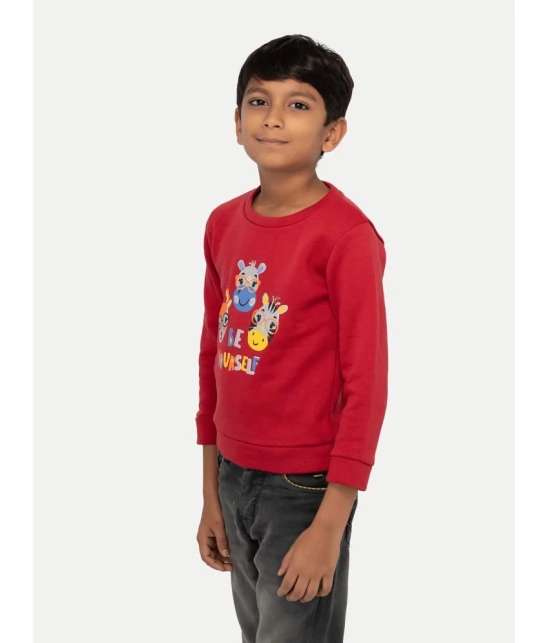 Radprix Red Cotton Blend Boys Sweatshirt ( Pack of 1 ) - None