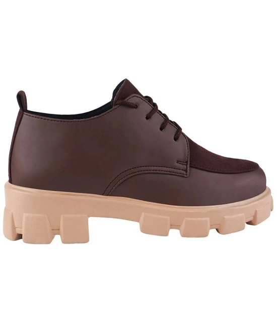 Shoetopia Brown Womens Sneakers - None