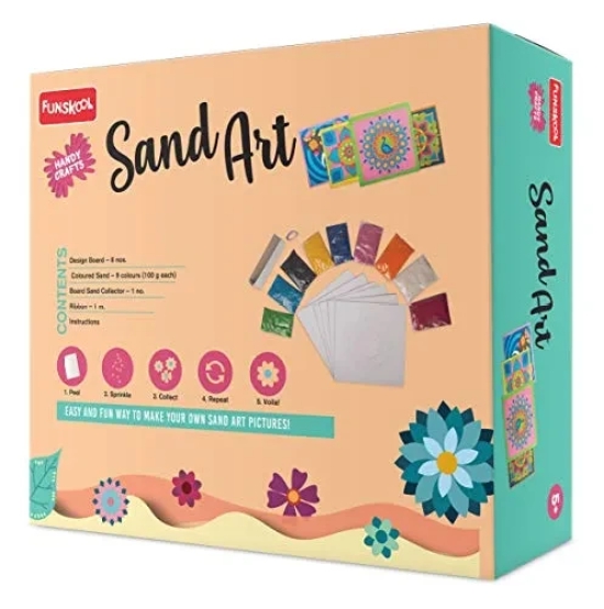 Funskool Handycrafts Handycrafts - Sand Art, Make 6 Different Paintings with Sand, 5 Years +,Art and Craft Kit