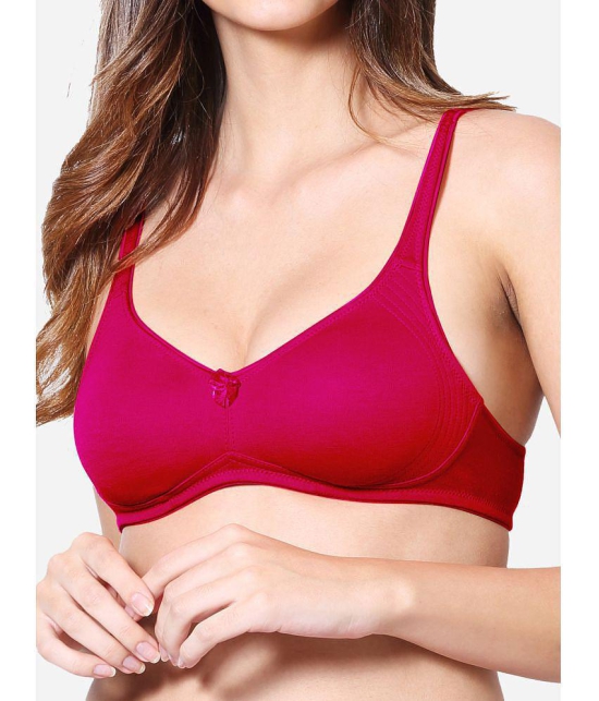 VStar - Red Cotton Blend Non Padded Women's Everyday Bra ( Pack of 1 ) - None