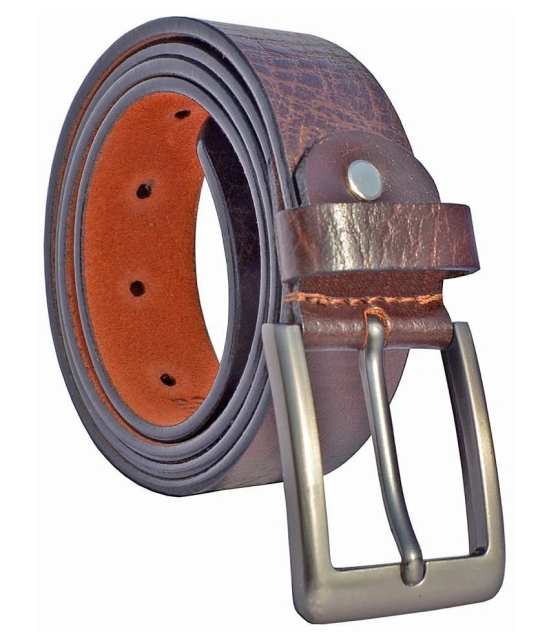 Loopa Brown Leather Formal Belt - 40