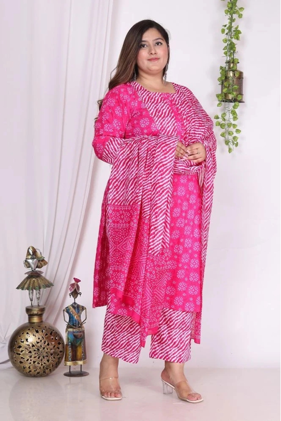 Swasti Cotton Printed Straight Womens Kurti - Pink ( Pack of 1 ) - None