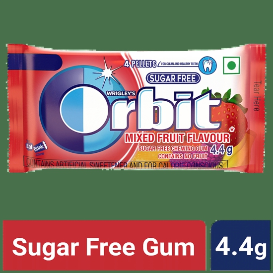 Wrigleys Orbit Mixed Fruit Gum, 4.4 gms