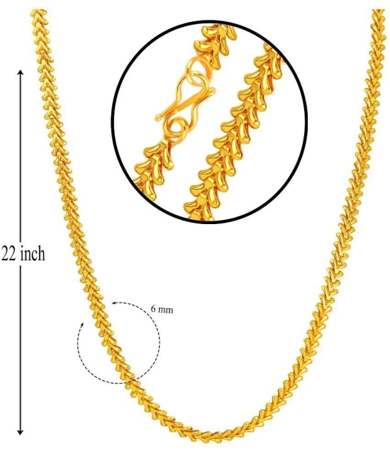 FASHION FRILL - Gold Plated Brass Chain ( Pack of 1 ) - None