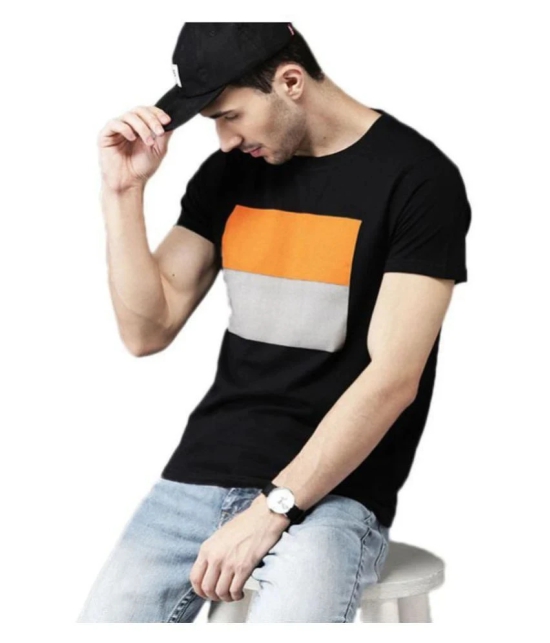 Leotude 100 Percent Cotton Black Printed T-Shirt - None