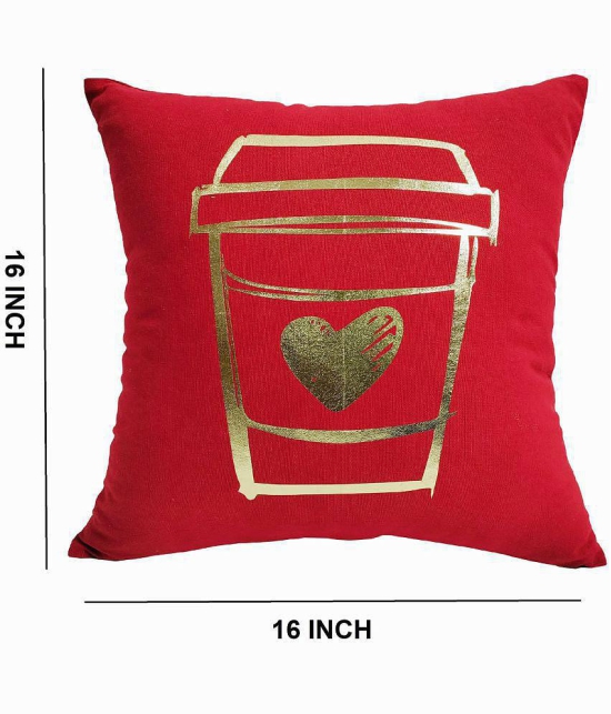 NUEVOSGHAR Single Red Cotton Filled Cushion