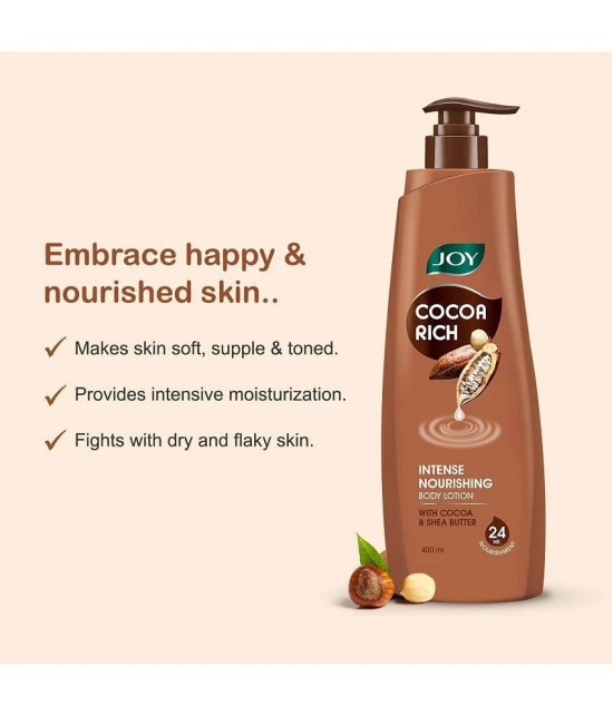 Joy Cocoa Rich Body Lotion for Intense Moisturization Of Dry Skin 400ml, (Pack of 1)