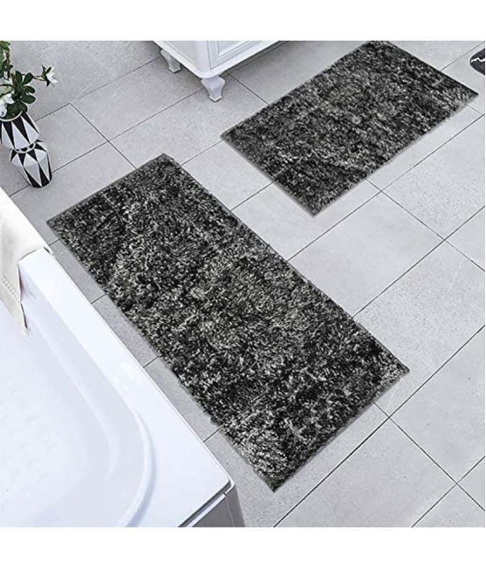 Abhikram Gray Runner Single Microfibre Abstract 2x4 Ft - None