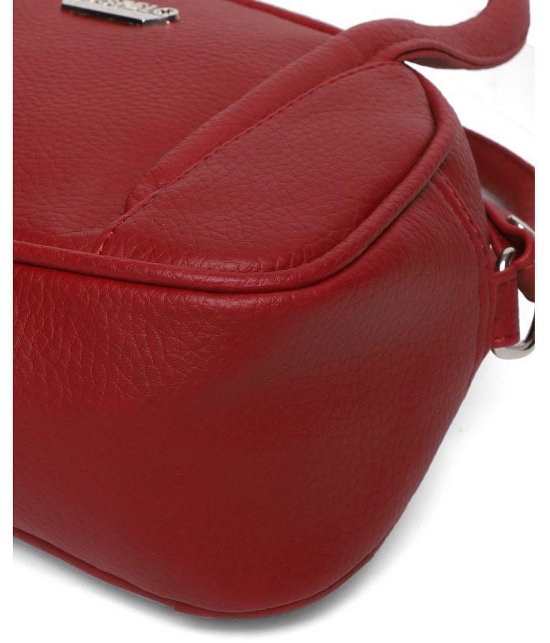 Fostelo - Maroon PU Sling Bag - Maroon