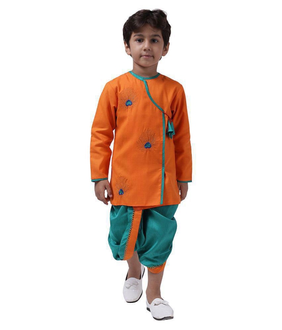 Ahhaaaa Kids Ethnic Festive and Party Wear Cotton Kurta and Dhoti Pant Set for Baby boys - None