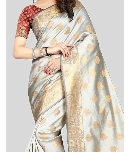 Gazal Fashions - Multicolour Banarasi Silk Saree With Blouse Piece ( Pack of 1 ) - Multicolour