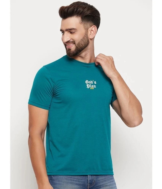 UNIBERRY Cotton Blend Regular Fit Printed Half Sleeves Mens T-Shirt - Green ( Pack of 1 ) - None