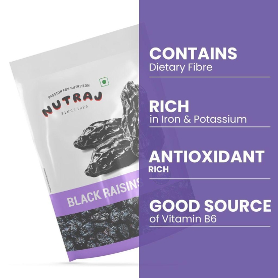 Nutraj Seedless Black Raisins 200g