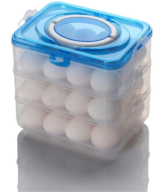 Analog Kitchenware 36 Separator Refrigerator Egg Storage Container/Egg Box/ Egg storage basket with Carry Holder - Light Blue