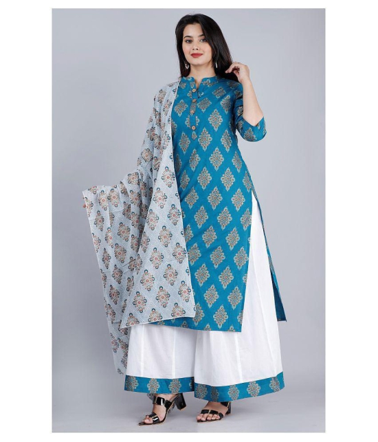 MAUKA Cotton Kurti With Sharara And Gharara - Stitched Suit Single - XXL