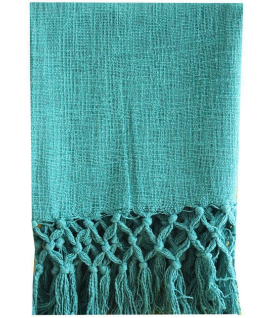 HUGS N RUGS - 3 Seater Cotton Throw ( Pack of 1 ) - Sea Green