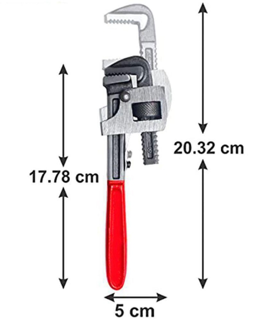 EmmEmm Tools hardware Premium 10 Inch Pipe Wrench/Socket Wrench & 8 Inch Adjustable Wrench