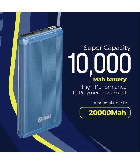 Bell 10000 -mAh 22.5W Li-Polymer Power Bank - Blue