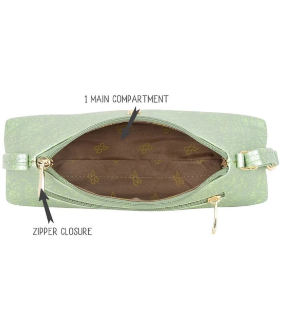 Baggit Green Faux Leather Sling Bag - Green