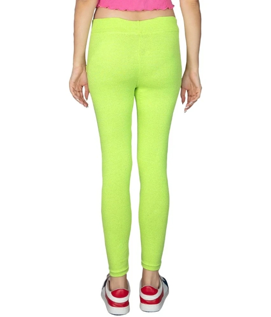 KARARO JEGGINGS - Cotton Blend Skinny Fit Fluorescent Green Womens Jeggings ( Pack of 2 ) - None