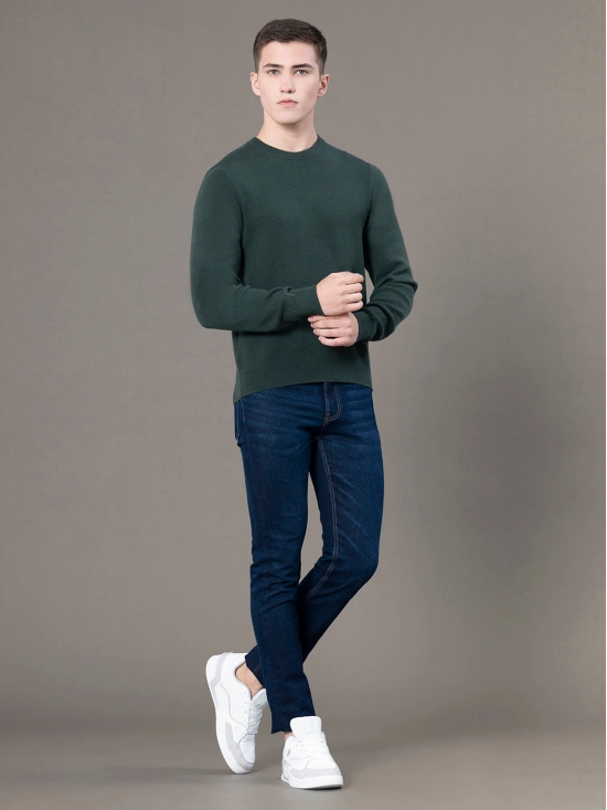 RedTape Round Neck Solid Sweater for Men | Essential Comfort for Every Day