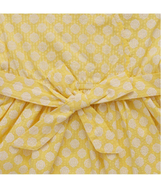 Juscubs - Yellow Cotton Girls Frock ( Pack of 1 ) - None