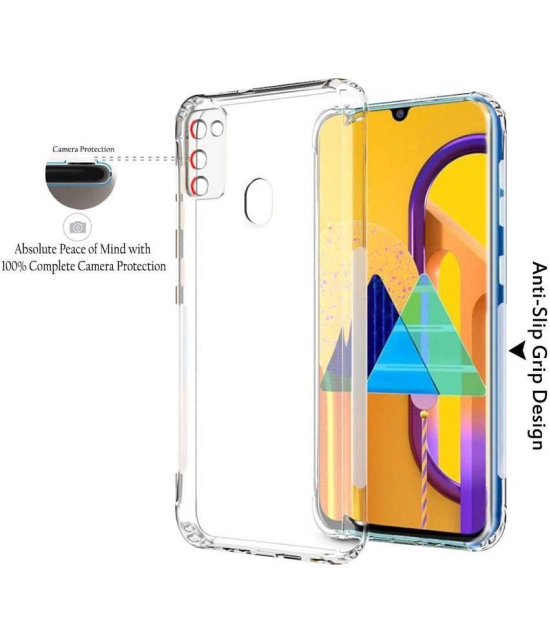 Case Vault Covers - Transparent Silicon Silicon Soft cases Compatible For Samsung Galaxy M30s ( Pack of 1 ) - Transparent