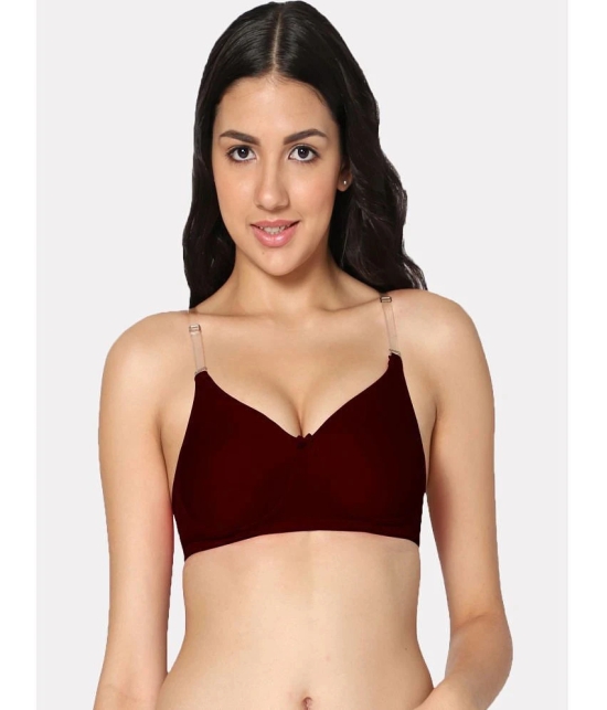 IN CARE LINGERIE Pack of 1 Cotton Blend Heavily Padded Womens Push Up Bra ( Maroon ) - None