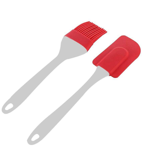 HOMETALES Multicolor Stainless Steel Cookies Cutter, Silicon Brush & Spatula ( Set of 2 ) - Multicolor