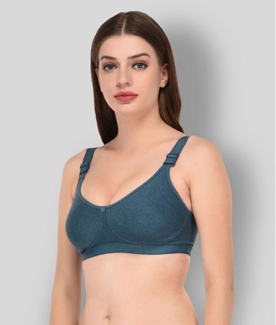 Elina - Blue Cotton Non - Padded Womens T-Shirt Bra ( Pack of 1 ) - 34D