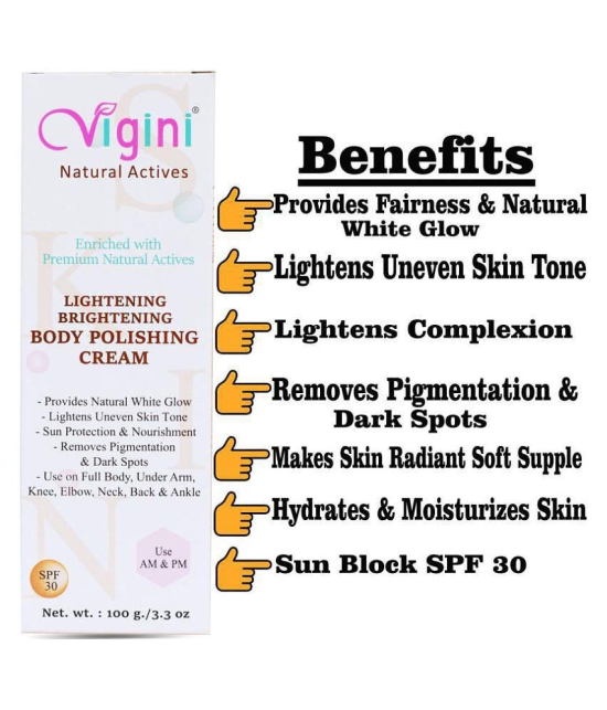 Vigini Skin Whitening Body Sunscreen Cream SPF 30 Light 100 mg