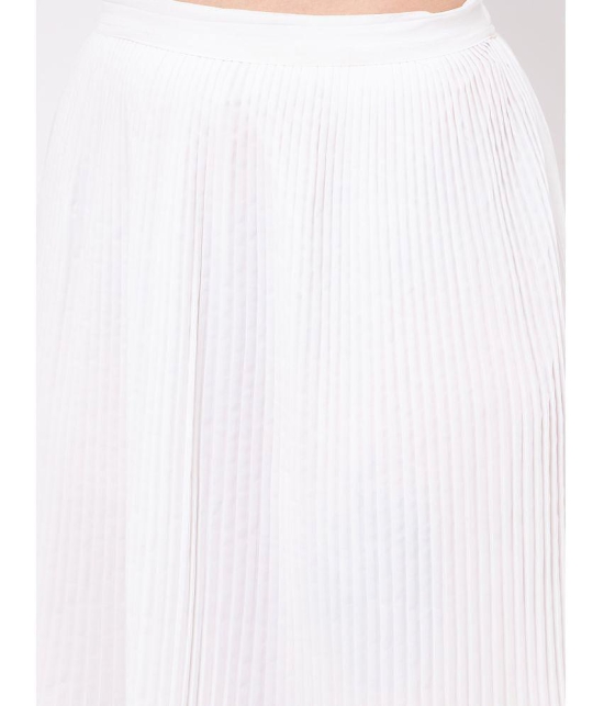 Zima Leto - White Polyester Womens Straight Skirt ( Pack of 1 ) - None