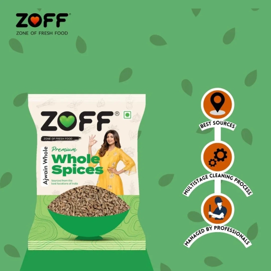 ZOFF Ajwain Whole | Natural and Fresh Carom Seeds