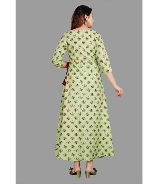 SIPET - Green Rayon Womens Anarkali Kurti ( Pack of 1 ) - None