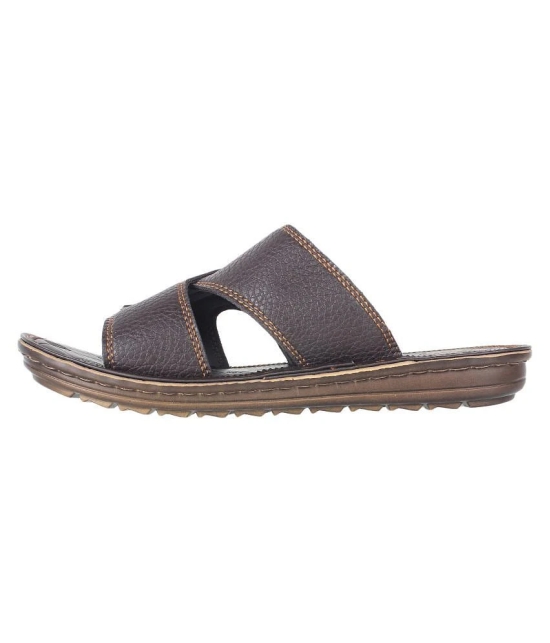 Aerowalk - Brown  Leather slipper - 6