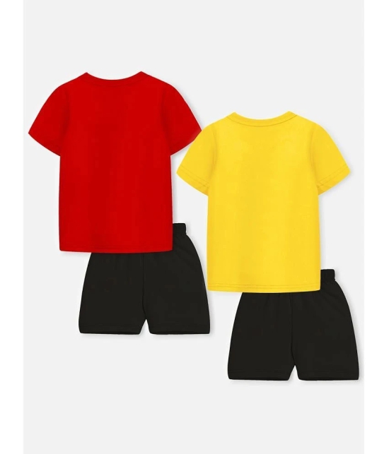 Trampoline Multicolor Cotton Blend Boys T-Shirt & Shorts ( Pack of 2 ) - None