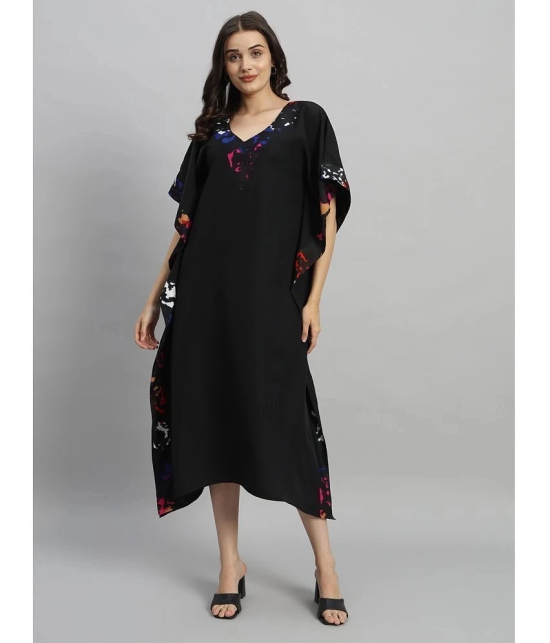 Curvydrobe Crepe Black Beach Dresses - - None