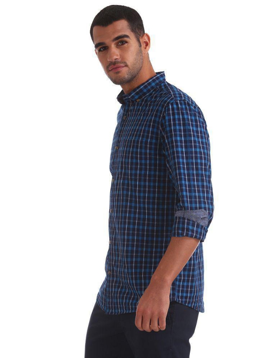 Ruggers 100 Percent Cotton Blue Shirt - None